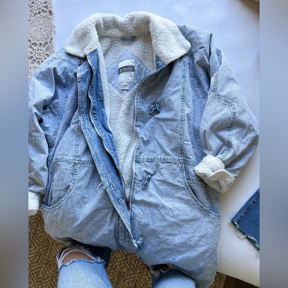 vintage sherpa lined coat